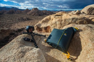 Mountainsmith kit cube with a tripod set up in joshua tree national park by scott hardesty