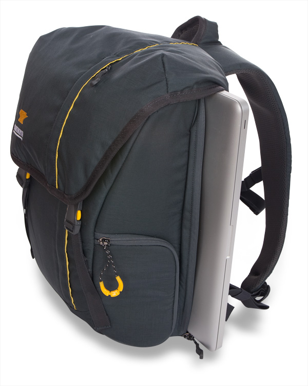 side access laptop compartment in the Mountainsmith Spectrum camera backpack