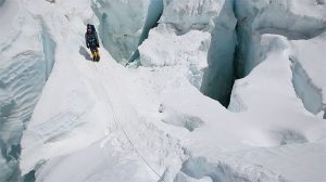 Chris Bombardier climbs Mt. Everest as the first hemophiliac to summit