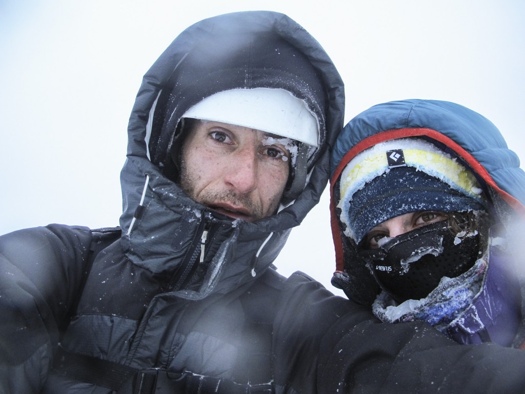 Chris Vultaggio and Laura Sasso, selfie in the snow