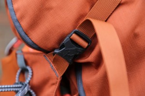 embossed clip on the Mountainsmith Mayhem 35 backpack