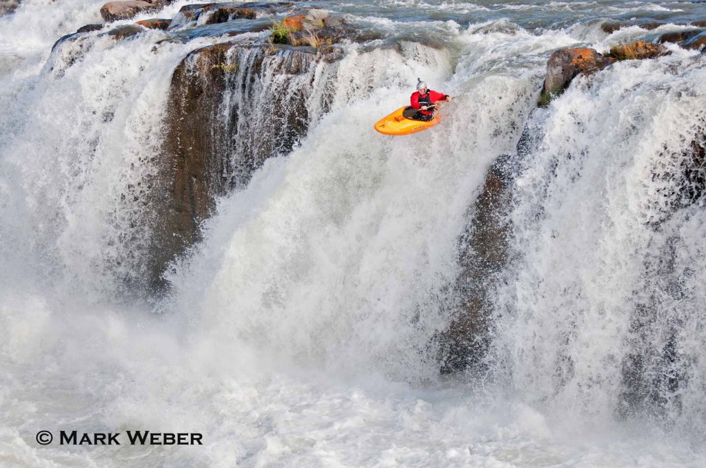 Ted Keyes kayaking Star Falls which is rated Class 6 on the Murtaugh section of The Snake River near the town of Murtaugh in southern Idaho