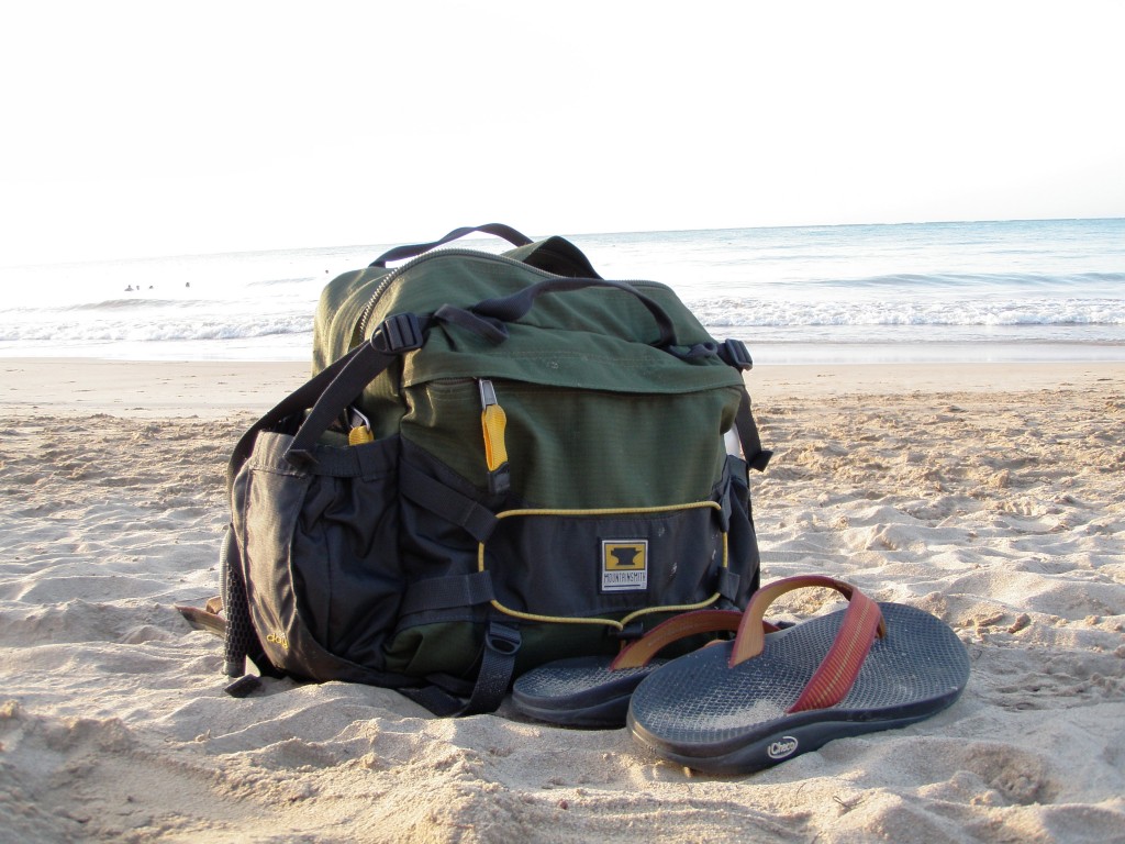 The Mountainsmith Day TLS on a beach in Culebra Puerto Rico