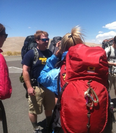 One of the ladies in the crew carried the Juniper 55 backpack, engineered specifically for women.