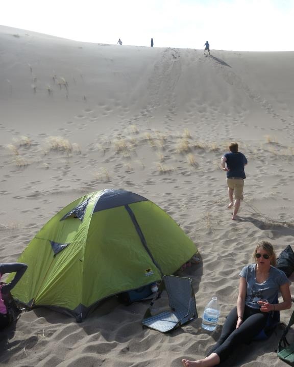 combing the desert and running up the great sand dunes with the morrison 2 in the foreground