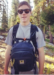 AJ Marino carrying his Mountainsmith Descent AT chest mount camera pack on the Tahoe Rim Trail