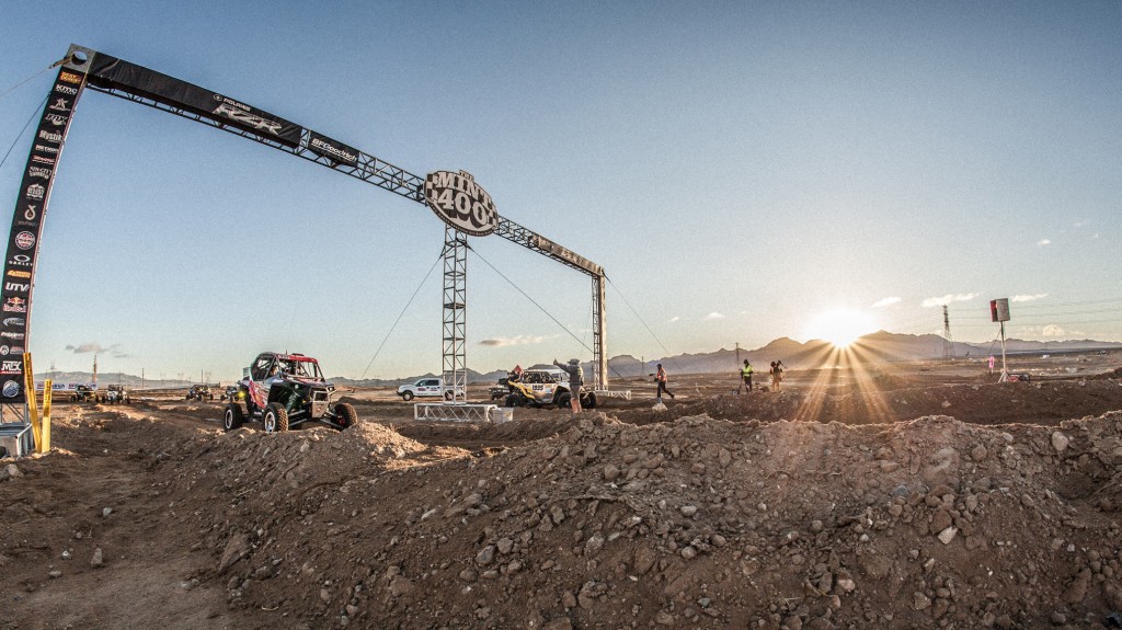 Starting line of the Mint 400 off road race by Derrick Lytle