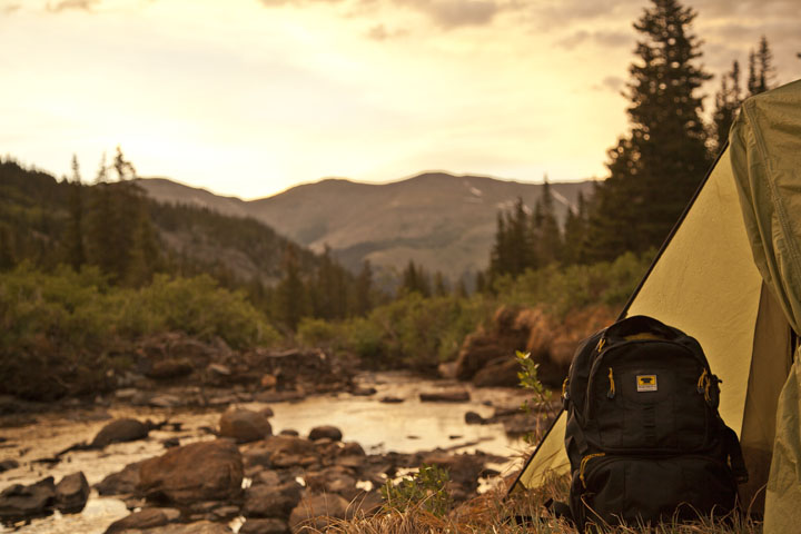 Mountainsmith Spectrum Backpack in front of a brook