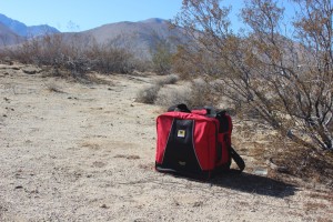 Mountainsmith Bike Cube Deluxe in a desert