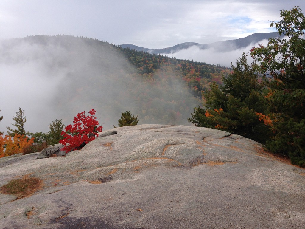 Contracting overcast with the colorful foliage in New Hampshire. Finding the best light. 