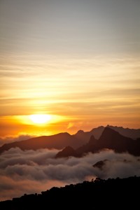 sunset from the top of mount kilimanjaro