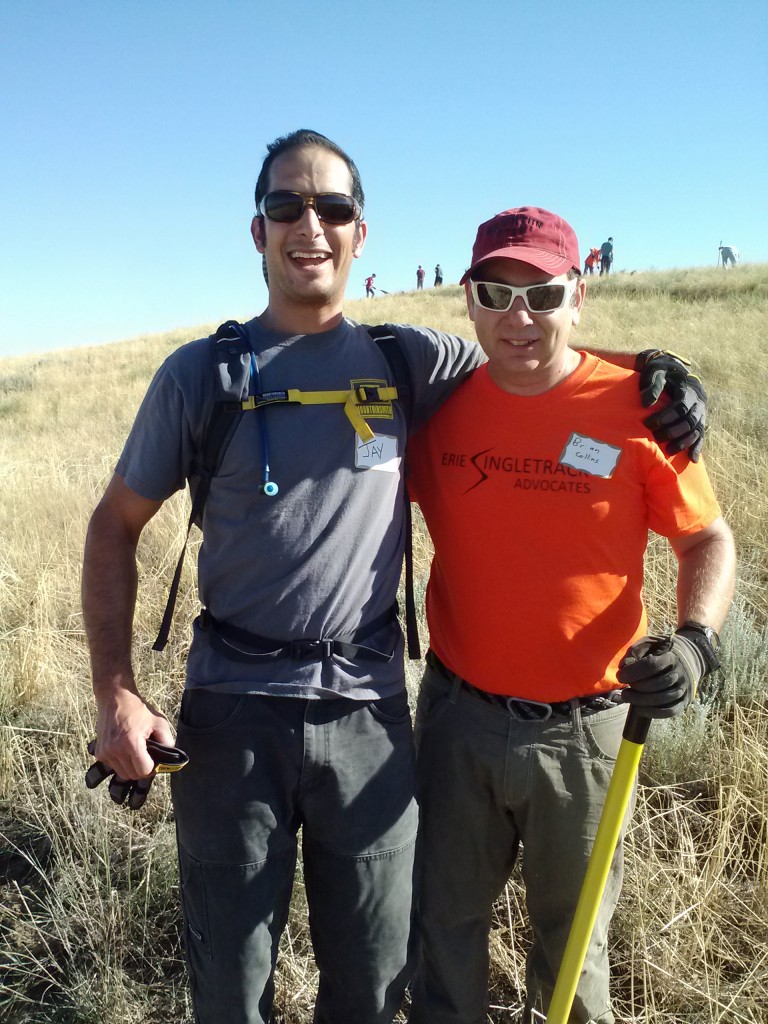 Jay Getzel and Brian working on the single track trails in Erie, Colorado