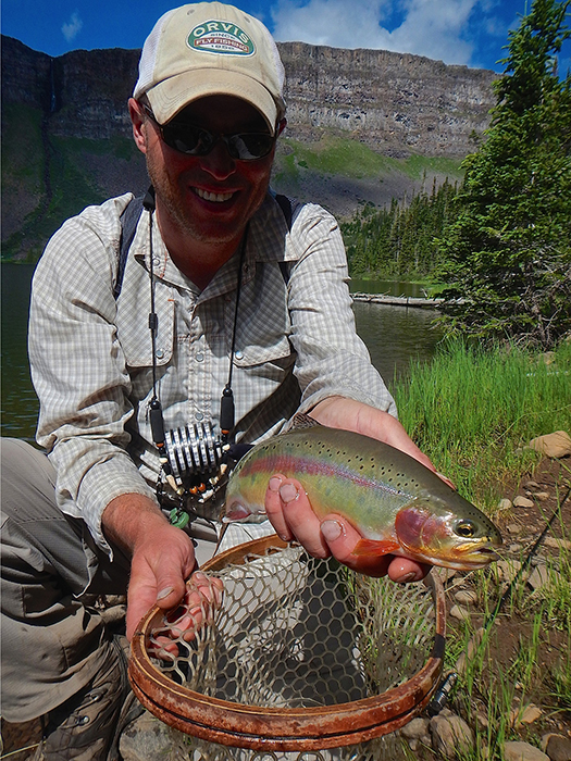 Myself and my first golden trout of the trip