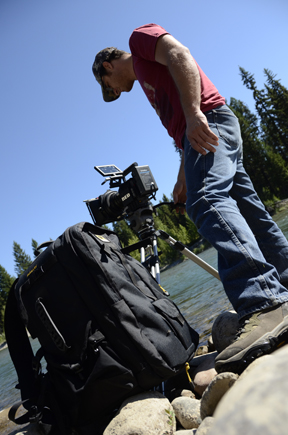 Nelson Carayannis shooting with the RED epic camera.