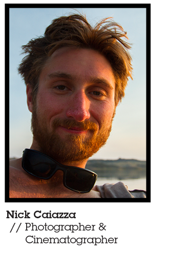 Nick Caiazza, Member of the Blackwater Drifters 2014 Expedition, photographer, cinematographer, Mountainsmith Ambassador.  Pictured with black sunglasses around his neck on the river.  