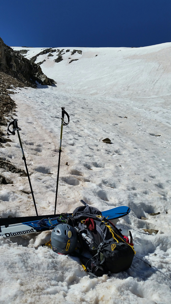 The Mountainsmith Mayhem and Glissade trekking poles at 12,000 feet on Torrey's Peak