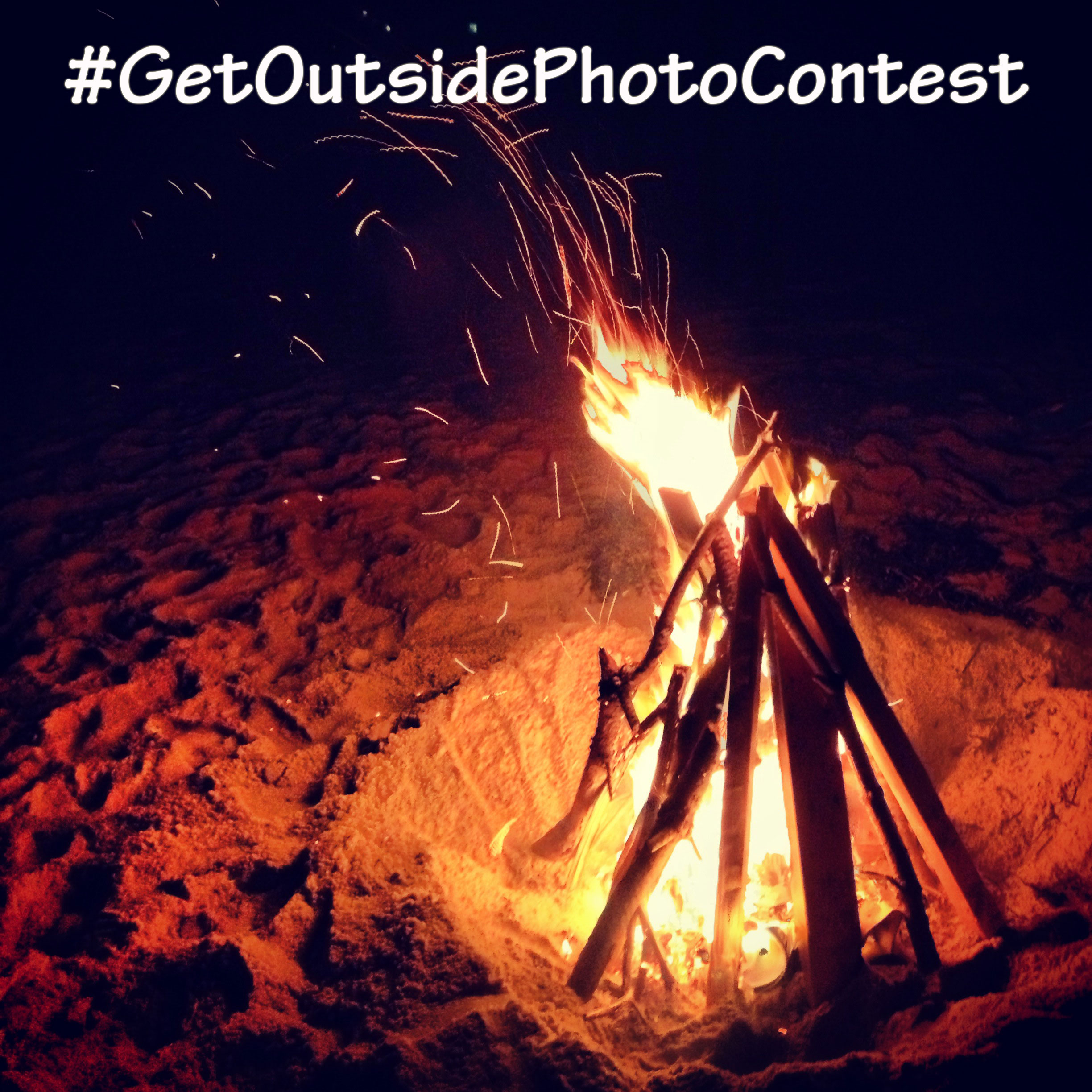Beach bonfire in Cape Cod, MA with #getoutsidephotocontest