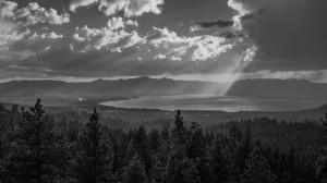 sunlight over lake tahoe