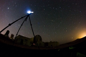 Tripod set up for shooting a star trail with Derrick Lytle