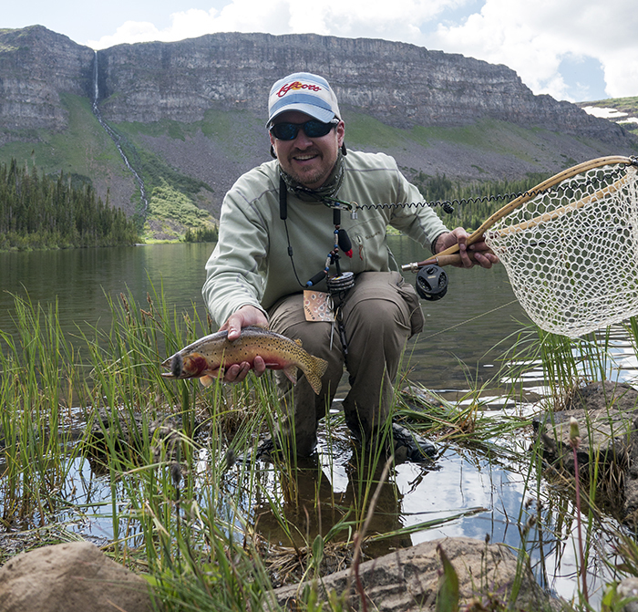 Tom with a nice cutthroat trout