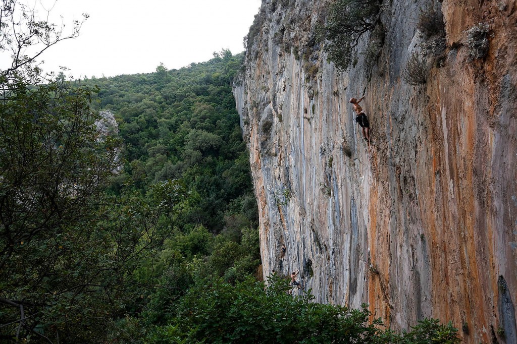 a climber on a wall in turkey