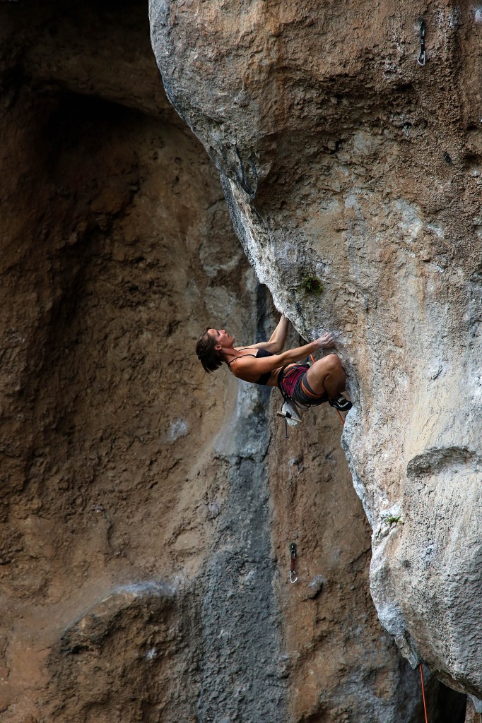 woman climbing in Turkey