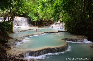 Waterfalls in Luang Prabang, Laos