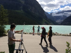 Shooting the crowds of people at Lake Louise, AB