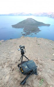 Shooting a sunset time-lapse at Creater Lake, OR