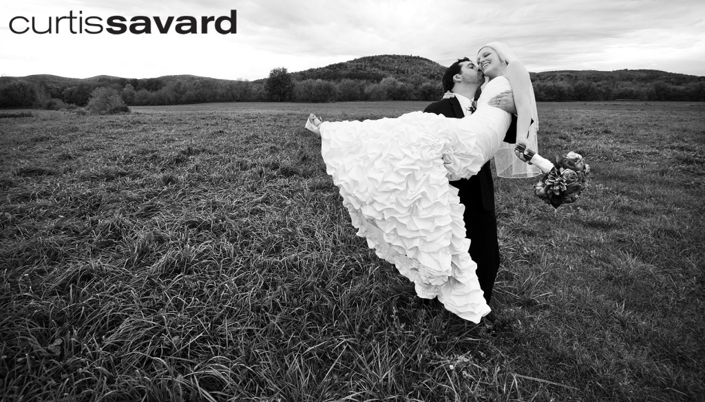 Newlyweds couple that got married in Richmond, Vermont. / Photo Credit: Curtis Savard Photography.