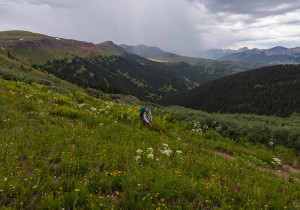 Hiker walks section of the Colorado Trail from SIlverton to Durango