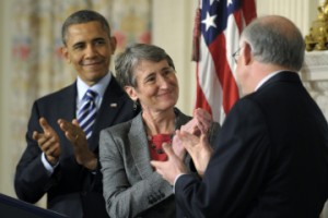 President Obama nominated Sally Jewell, CEO of REI, to Secretary of the Interior on February 6, 2013.