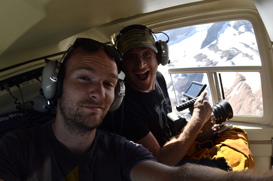 Jeff and Nelson Carayannis on chopper.