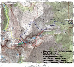 Map of Long's Peak Hike