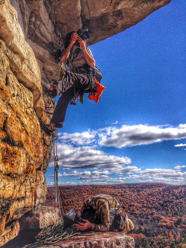 Climbing with the Mountainsmith Tour FX over the autumn colors of the Northeast