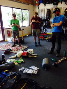 Outdoor industry writers prepare their gear at Mountainsmith headquarters