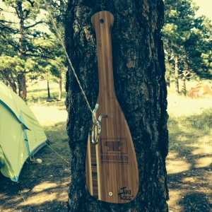 Mellow Militia Tiki Toss, Mountainsmith edition hangs on a tree